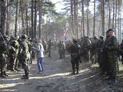 Общий план построения на открытии было около 1200 человек